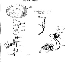 Load image into Gallery viewer, Magneto assembly 610755 - appliance diagrams