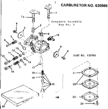 Load image into Gallery viewer, Carburetor 630986 - appliance diagrams
