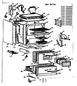 Door panel 107711 - appliance diagrams