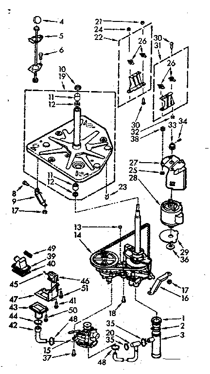 Washer center post bearing, lower 54207 - appliance diagrams