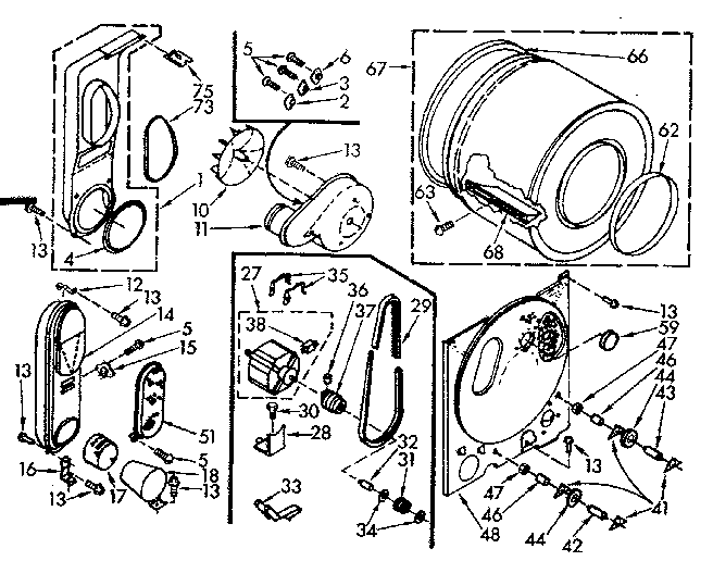 Dryer lint duct housing seal 339956 - appliance diagrams