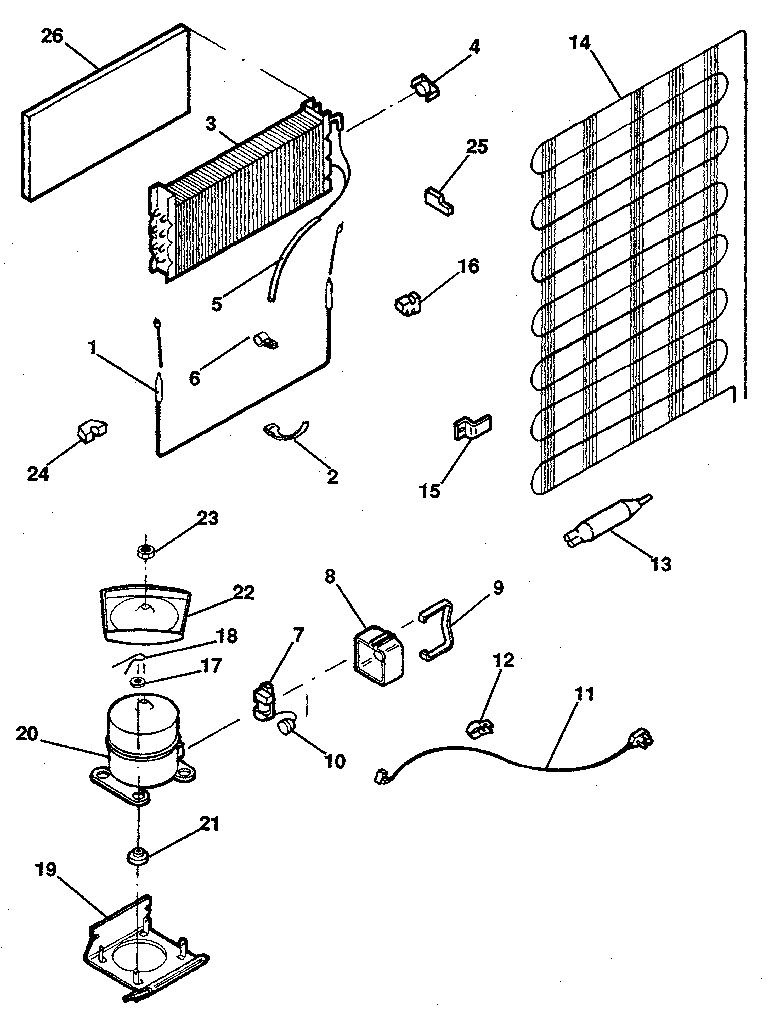Freezer compressor start relay 182225-11 - appliance diagrams