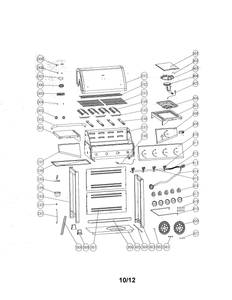 Gas grill burner knob bezel 40800034 - appliance diagrams