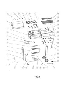 Gas grill leg extension 40800127 - appliance diagrams