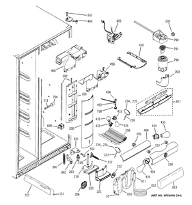 Refrigerator light cover WR17X10801 - appliance diagrams