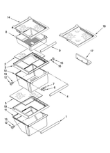 Load image into Gallery viewer, Refrigerator drawer cover 2209698 - appliance diagrams