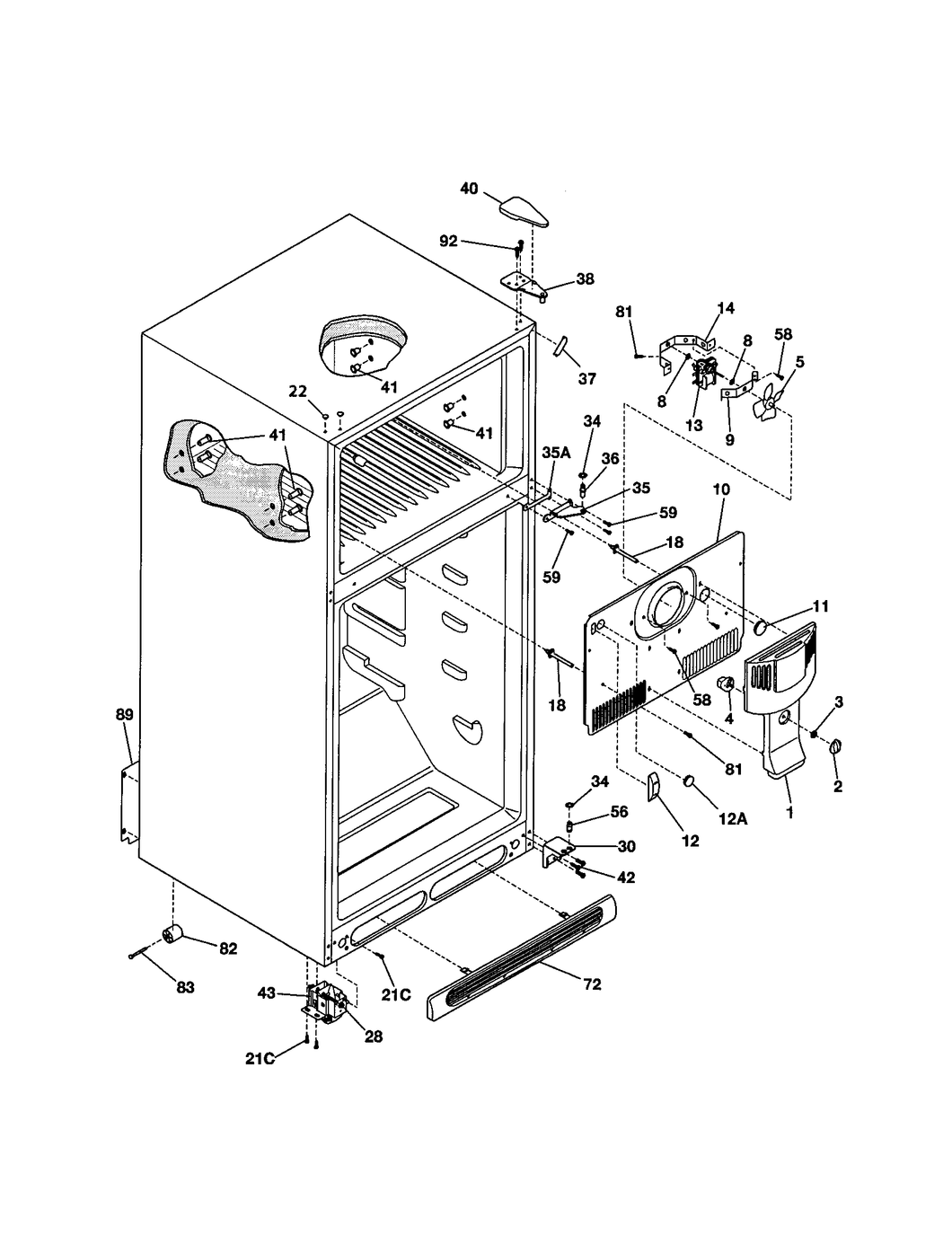 Refrigerator roller 5304418225 - appliance diagrams