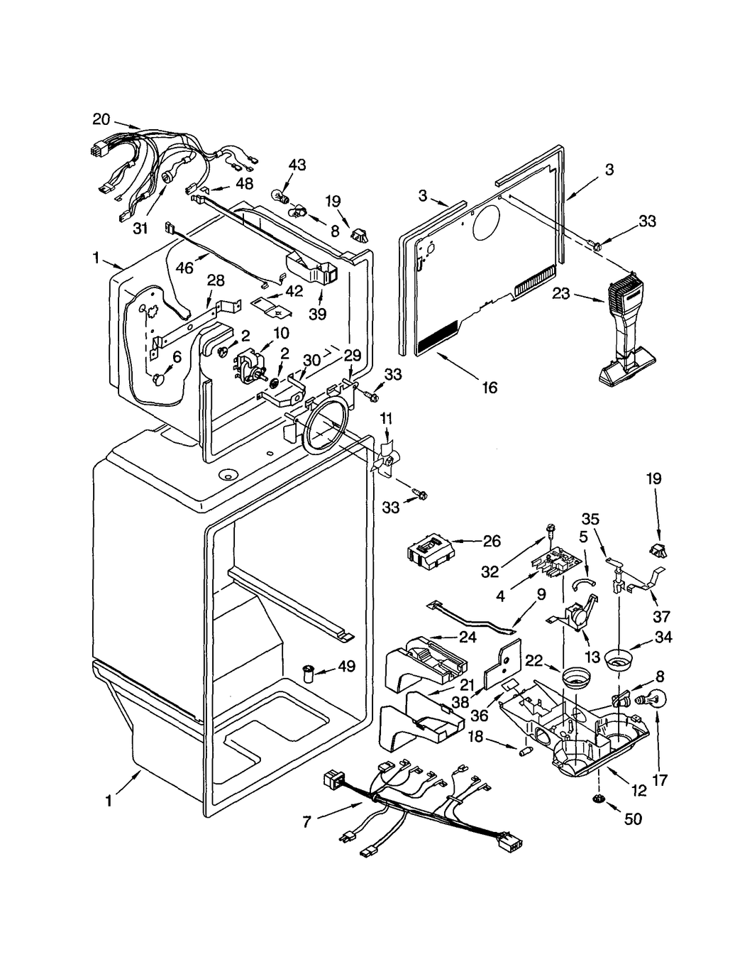 Refrigerator air damper control assembly 2179858 - appliance diagrams