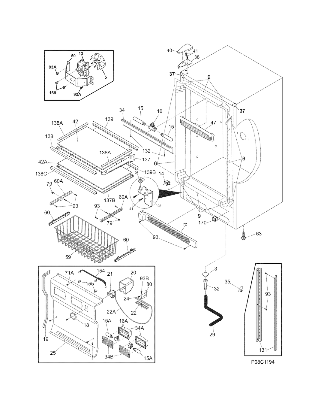 Freezer temperature control knob 216707200 XPart Supply