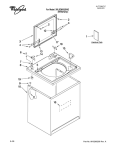 Washer lid strike W10225136 - appliance diagrams