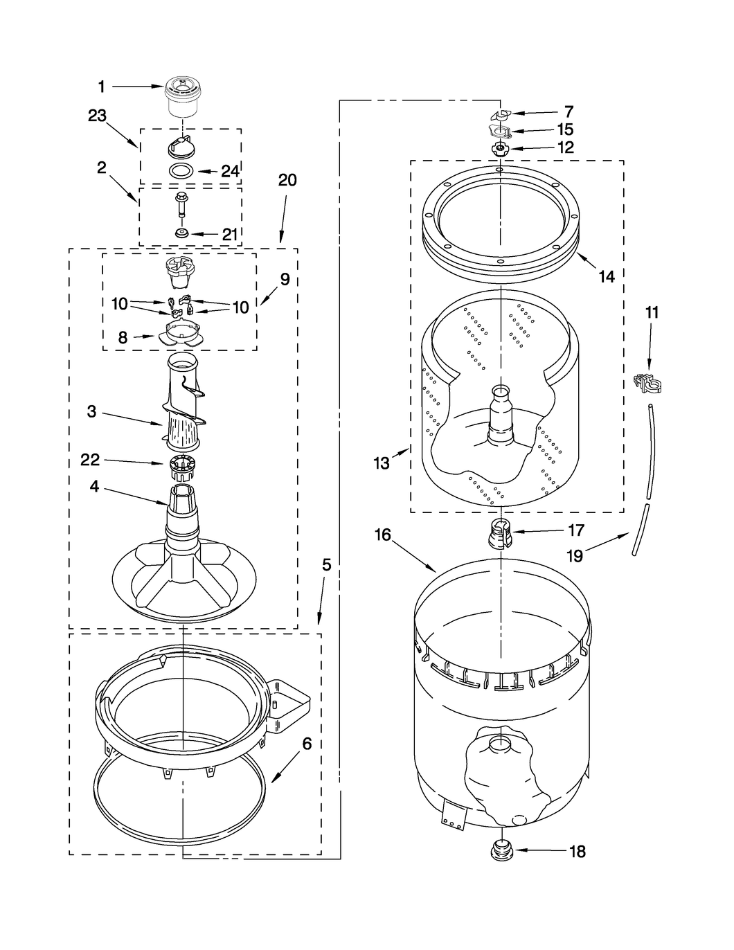 Washer agitator cam repair kit 3951682 - appliance diagrams