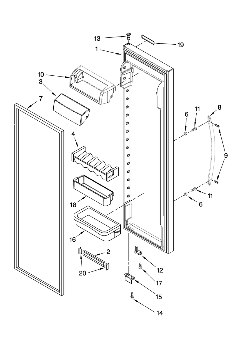 Refrigerator nameplate W10046610 | XPart Supply